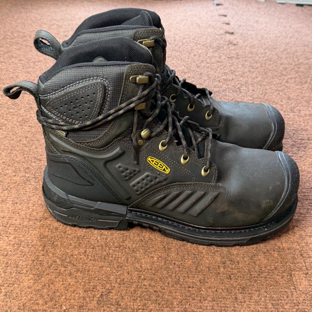 KEEN Utility Troy 6 Waterproof Carbon Fiber Toe Work Boots Mens 11D Black 102211